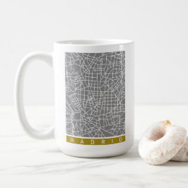 Caneca De Café Mapa de Madrid