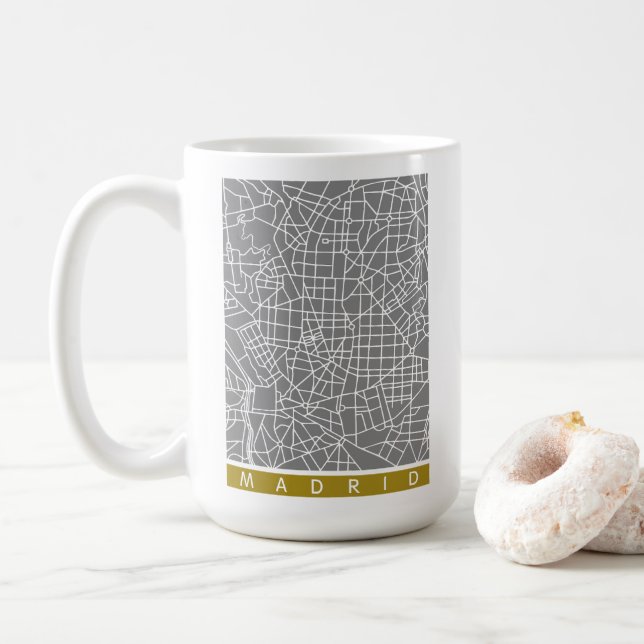 Caneca De Café Mapa de Madrid (Com Donut)