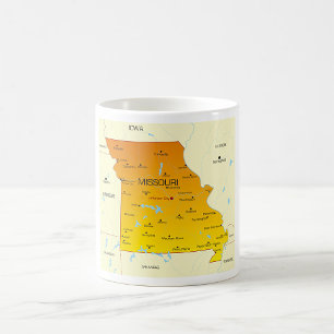 Caneca De Café Mapa de Missouri