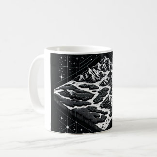Caneca De Café Mapa de Montanha Mágica