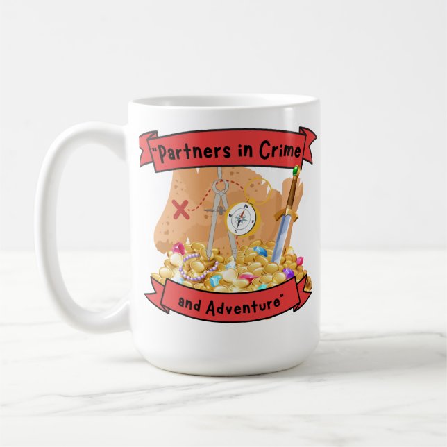 Caneca De Café mapa de pirata citação (Esquerda)