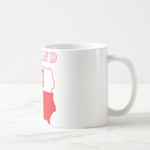 Caneca De Café Mapa de Polônia com Águia