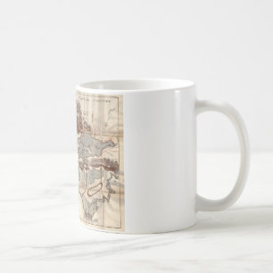 Caneca De Café Mapa de Reconciliação do Lago Saranac, Baixa Saran