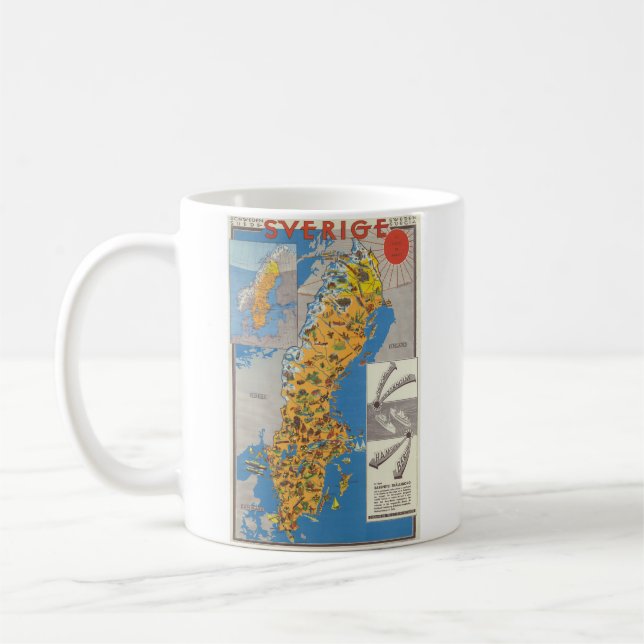 Caneca De Café Mapa de suecias (Esquerda)