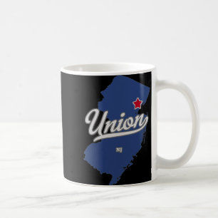 Caneca De Café Mapa de Union Nova Jersey Nj