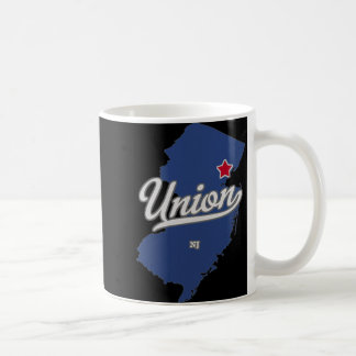 Caneca De Café Mapa de Union Nova Jersey Nj
