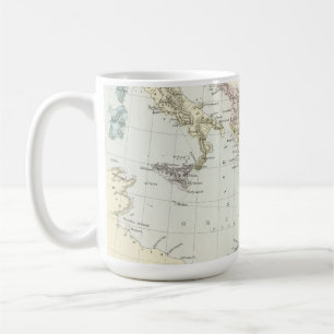Caneca De Café Mapa de viagens do missionário de Paul do apósto