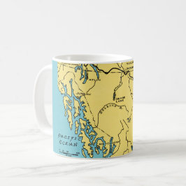 Caneca De Café Mapa do Alaska - Cartaz