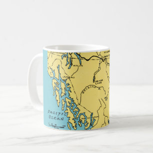 Caneca De Café Mapa do Alaska - Cartaz