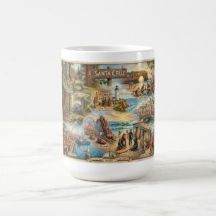 Caneca De Café Mapa do Clima de Santa Cruz – Impressão Artística 