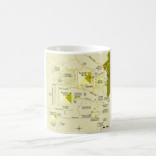 Caneca De Café Mapa do complexo pirâmide de Giza Diagrama