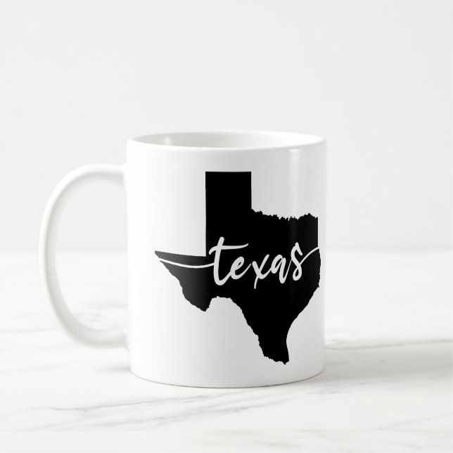 Caneca De Café Mapa do Estado do Texas EUA (Esquerda)