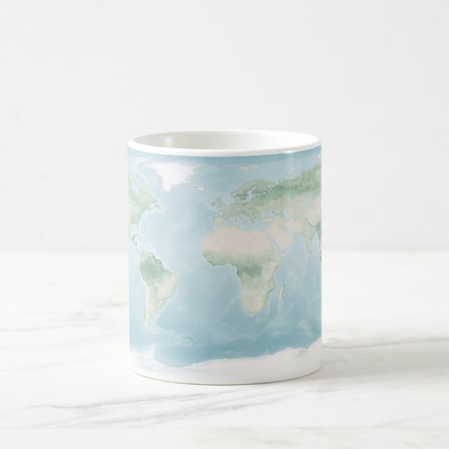 Caneca De Café Mapa do Explorador da Superfície da Terra (Centro)
