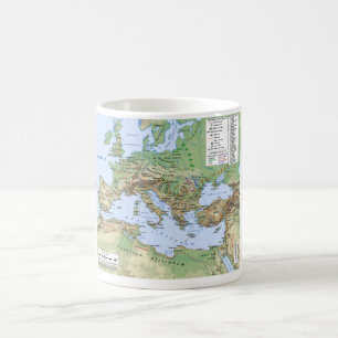 Caneca De Café Mapa do império romano durante o reino do
