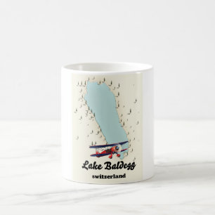 Caneca De Café mapa do lago Baldegg Suíça