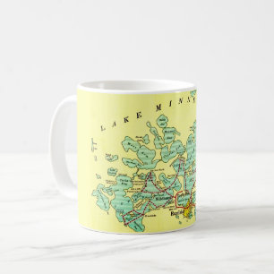 Caneca De Café Mapa do Lago Minnetonka