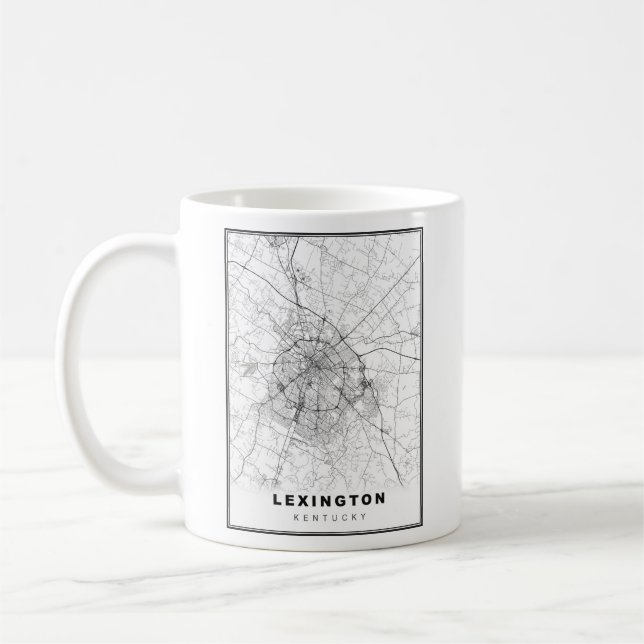 Caneca De Café Mapa do Lexington (Esquerda)