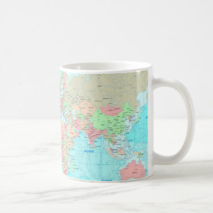 Caneca De Café Mapa do mundo