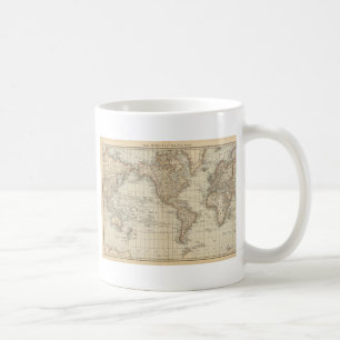 Caneca De Café Mapa do Mundo 2