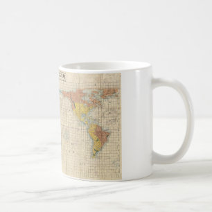 Caneca De Café Mapa do mundo de 1853 japoneses por Suido Nakajima