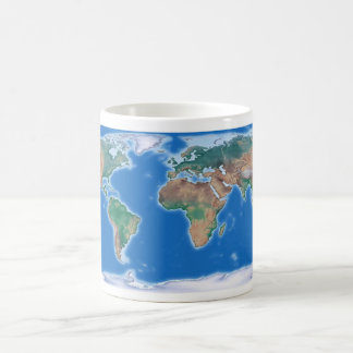 Caneca De Café Mapa do mundo global do copo de café
