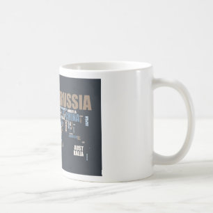 Caneca De Café Mapa do mundo nas palavras