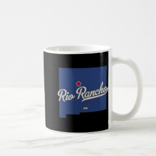 Caneca De Café Mapa do Rio Rancho Novo México Nm