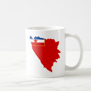 Caneca De Café Mapa do SÉNIOR Bósnia e Herzegovina 1945