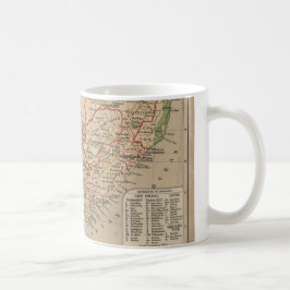 Caneca De Café Mapa do vintage de África do Sul (1880)