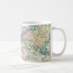 Caneca De Café Mapa do vintage do mundo (1801)