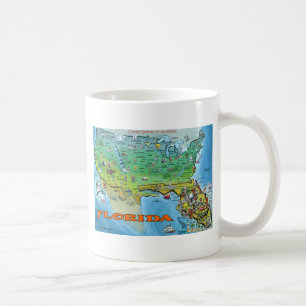 Caneca De Café Mapa dos EUA na Flórida