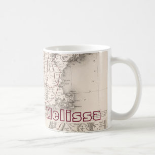 Caneca De Café Mapa: EUA do nordeste