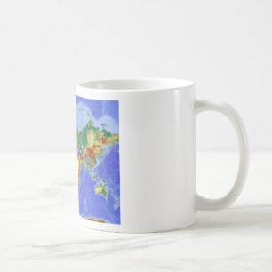 Caneca De Café Mapa Internacional da Geografia Mundial