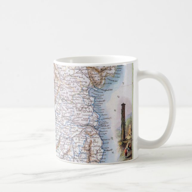 Caneca De Café Mapa: Ireland, 1851 (Direita)