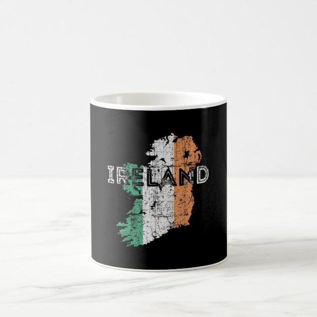 Caneca De Café Mapa irlandês e bandeira Souvenir aflita a Irlanda (Centro)