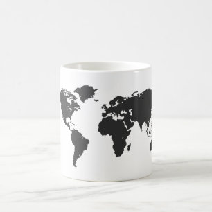 Caneca De Café Mapa mundial