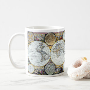 Caneca De Café Mapa Mundial Antiquado, Atlas Maritimus por John S