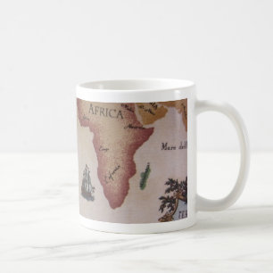 Caneca De Café Mapa Mundial — Oceano Atlântico