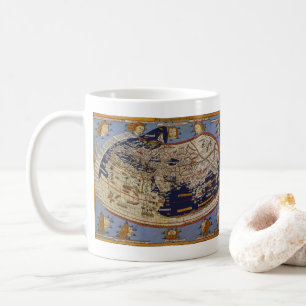 Caneca De Café Mapa Mundial Ptolemaico Antigo, Johannes de Arnshe