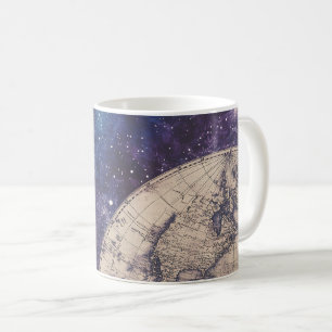 Caneca De Café Mapa Mundial Vintage Celestial (3)