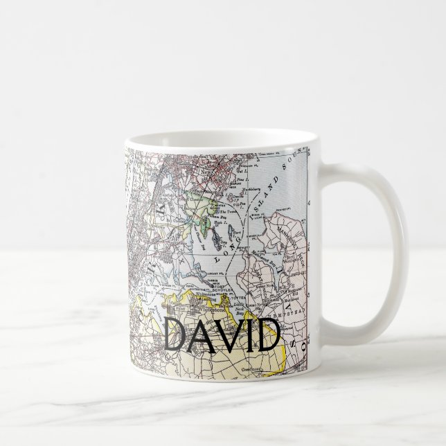 Caneca De Café Mapa: New York-area, 1906 (Direita)