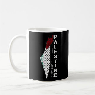 Caneca De Café Mapa Palestiniano Keffiyeh Thobe Padrões Palestina