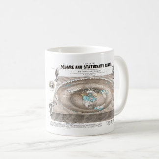 Caneca De Café Mapa plano da Terra