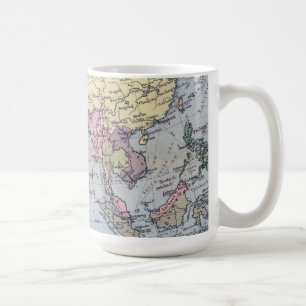 Caneca De Café Mapa político Ásia