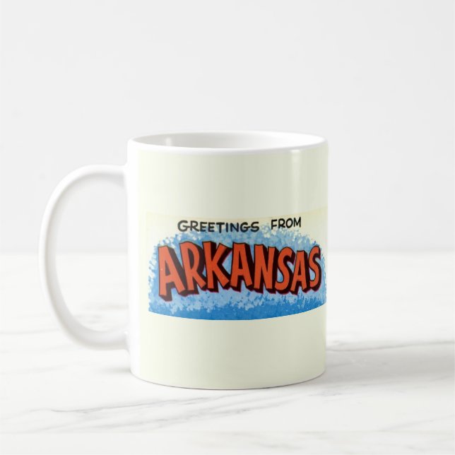Caneca De Café Mapa Saudável do Arkansas Mug (Esquerda)
