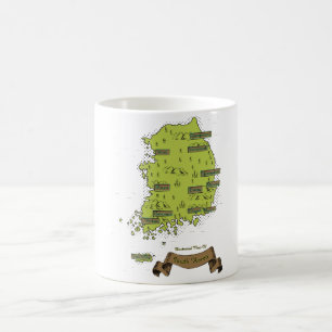 Caneca De Café Mapa sul-coreano