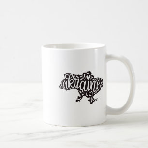 Caneca De Café Mapa Ucrânia - Emblema Nacional Ucraniano