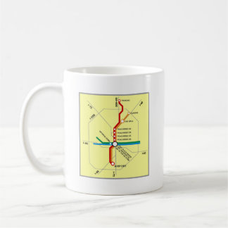 Caneca De Café Mapa útil do metro de Atlanta
