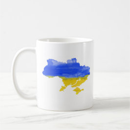 Caneca De Café Mapa Watercolor Ucraniano