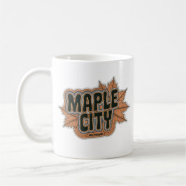 Caneca De Café Maple City 70s Retro Michigan Vintage Coffee Mug